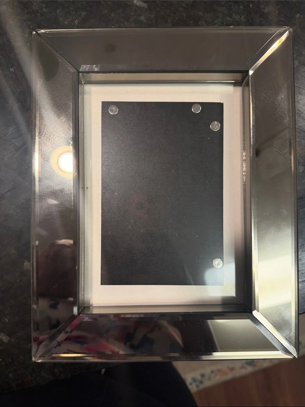 2 Tahari Mirrored Glass Picture Frame - Silver
